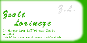 zsolt lorincze business card